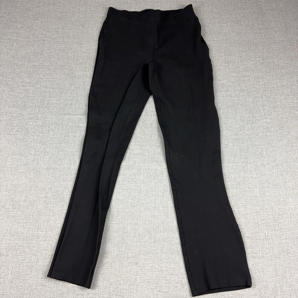 Quince Ultra Stretch Ponte Bootcut Pants Womens Medium Black Pull On Office Work